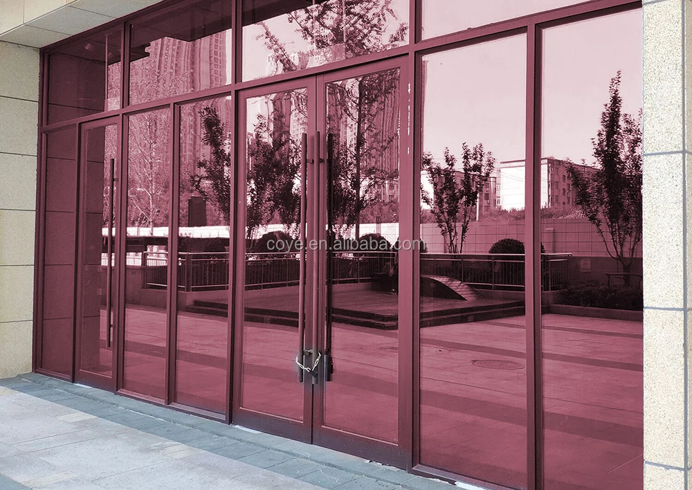 Red Solar Tint Window Film Self Adhesive Privacy Film One Way Mirrored Vinyl Reflective Glass Tint Sun Blocki