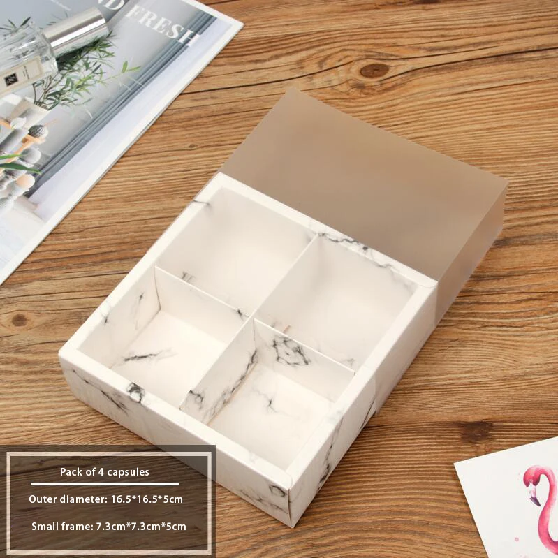 White Cake Sweet Drawer Box Baking Special Biscuit Macaron Packaging Paper Custom Pastry Box