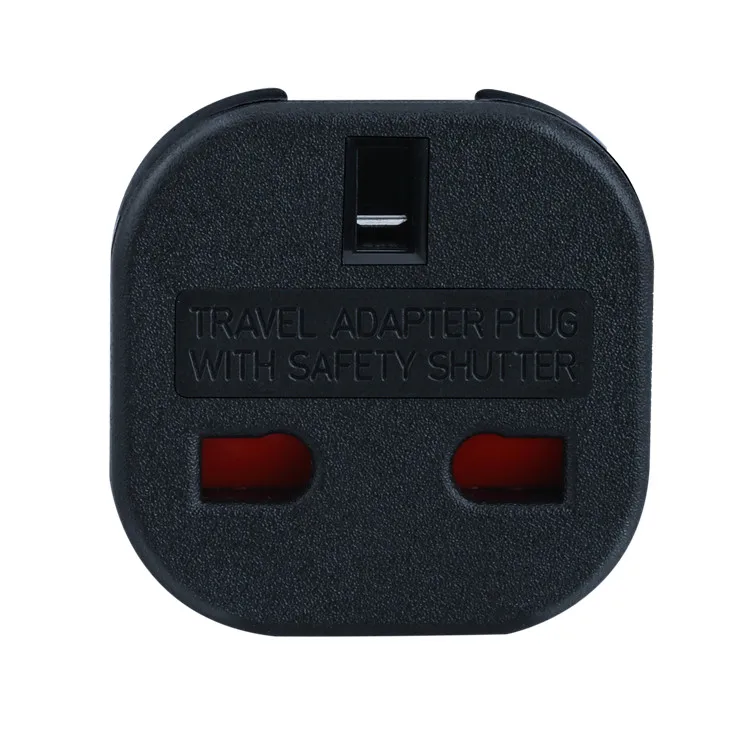 Leishen Wholesale UK to EU Plug Adapter Schuko Socket 3 Pin to 2 Pin International Universal European Europe Travel Adapter