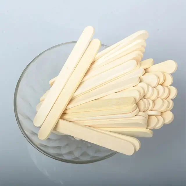 High Quality Bamboo ice-cream sticks 93&114 mm round&square edges in bulk Customized logo ice -cream stick