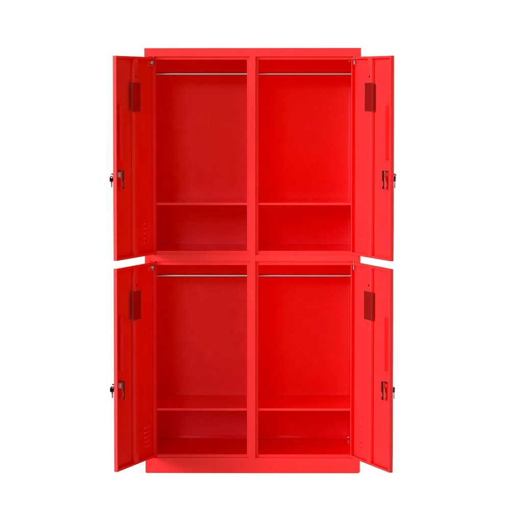 Office hospital steel storage locker white 4 Doors wardrobes