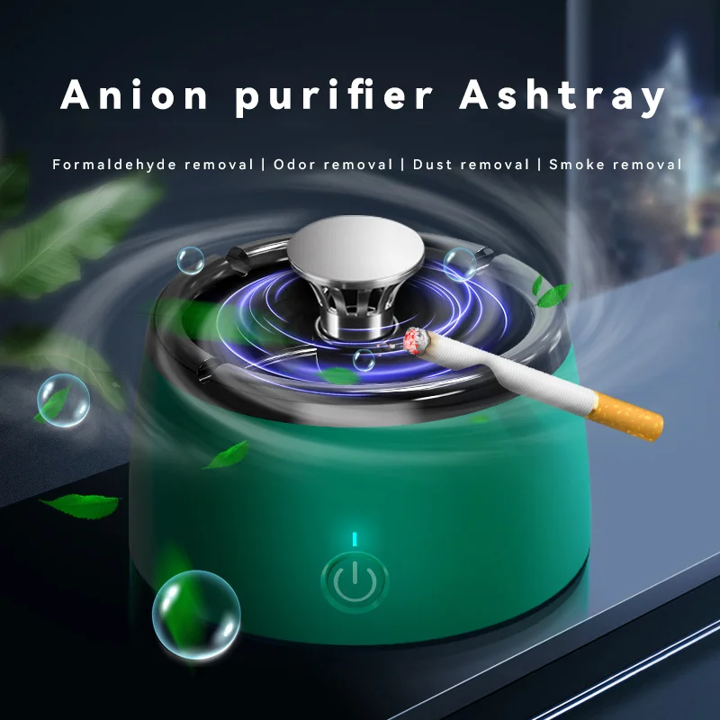 TOP Upgrade Air Purification ashtray PRO resin storage anti-ironing negative ion intelligent purification ashtray