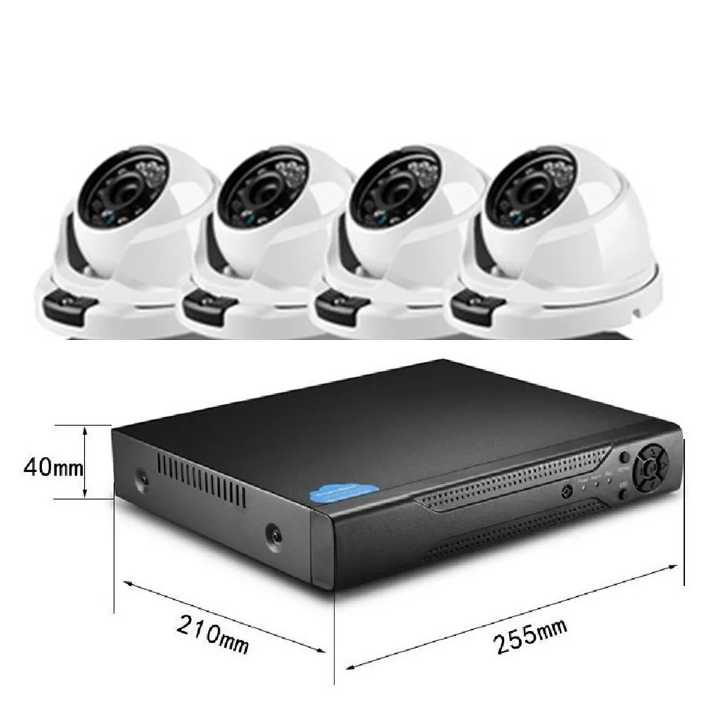 JXJ Security System 4CH NVR Kit Indoor Home Wireless Video Dome Ir High Definition Surveillance  Cctv Camera Wifi
