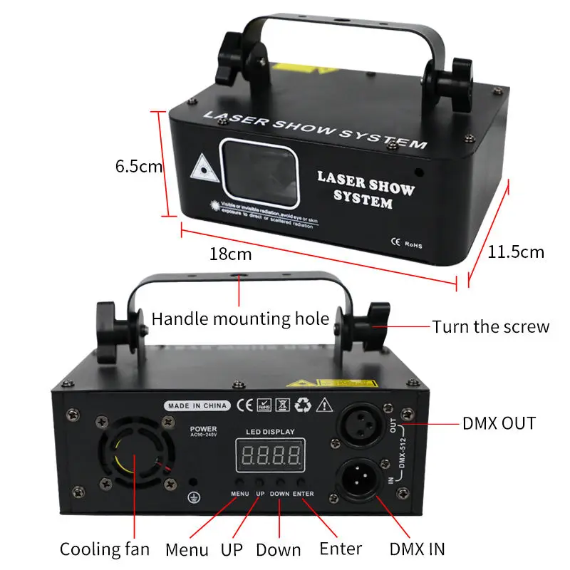 GAGA DMX-512 remote control DJ laser disco lamp stage light high quantity RGB laser