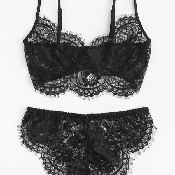
LEVEL YS203972 Fashion Sexy Lingerie Underwear Lace Black Lingerie New Women Lingerie 