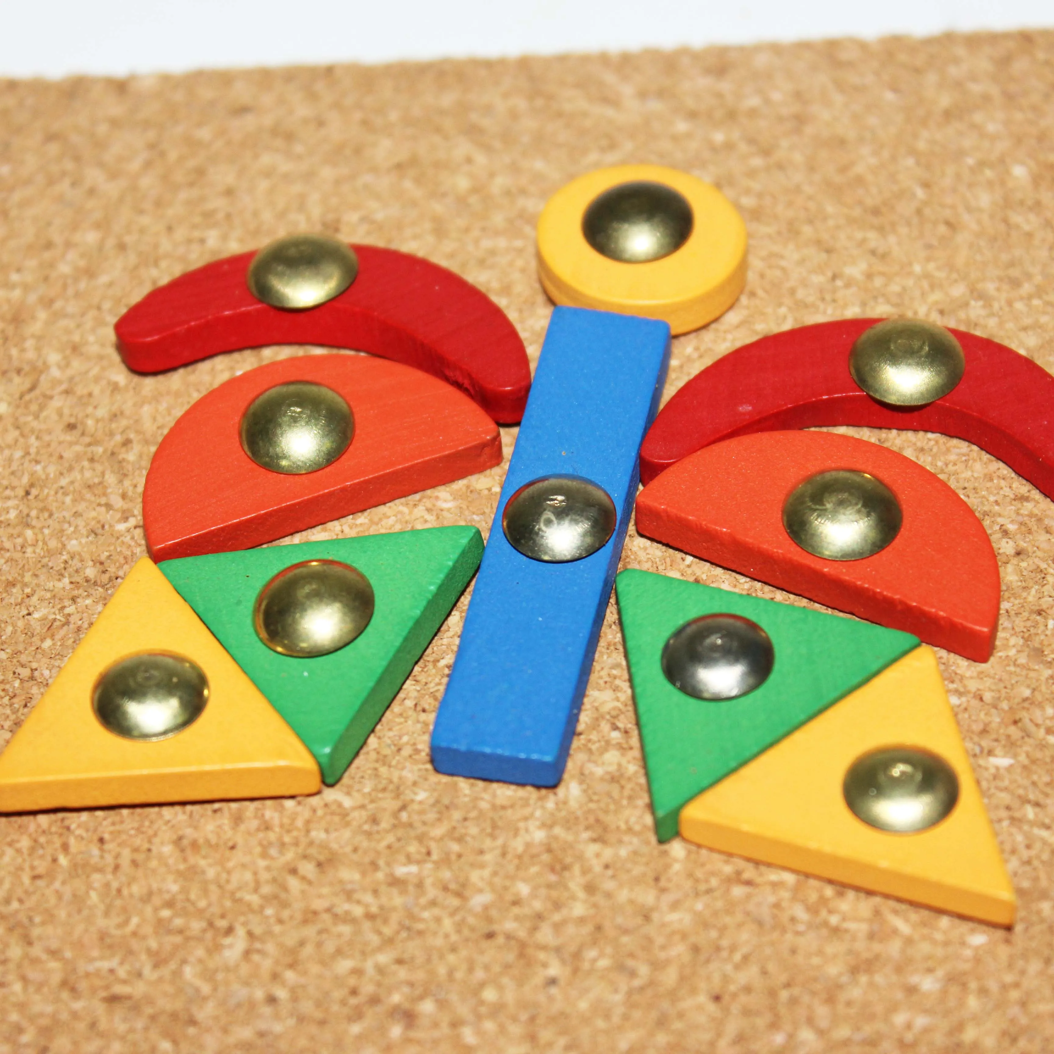 Eco-friendly Cork DIY Game Nail Puzzle Toy with Hammer  Intelligent DIY Gift Assemble Educational Toy for Kids