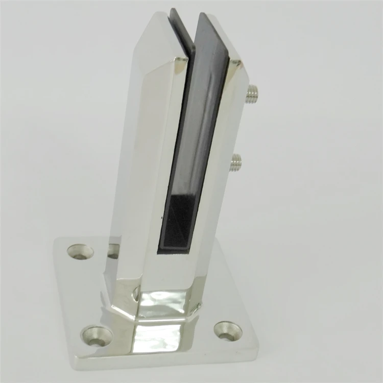 SS304 Matt Black Glass Spigots Satin Stainless Steel 2205 Clamp Swimming Pool Balcony Deck Outdoor Railing fence Balustrade