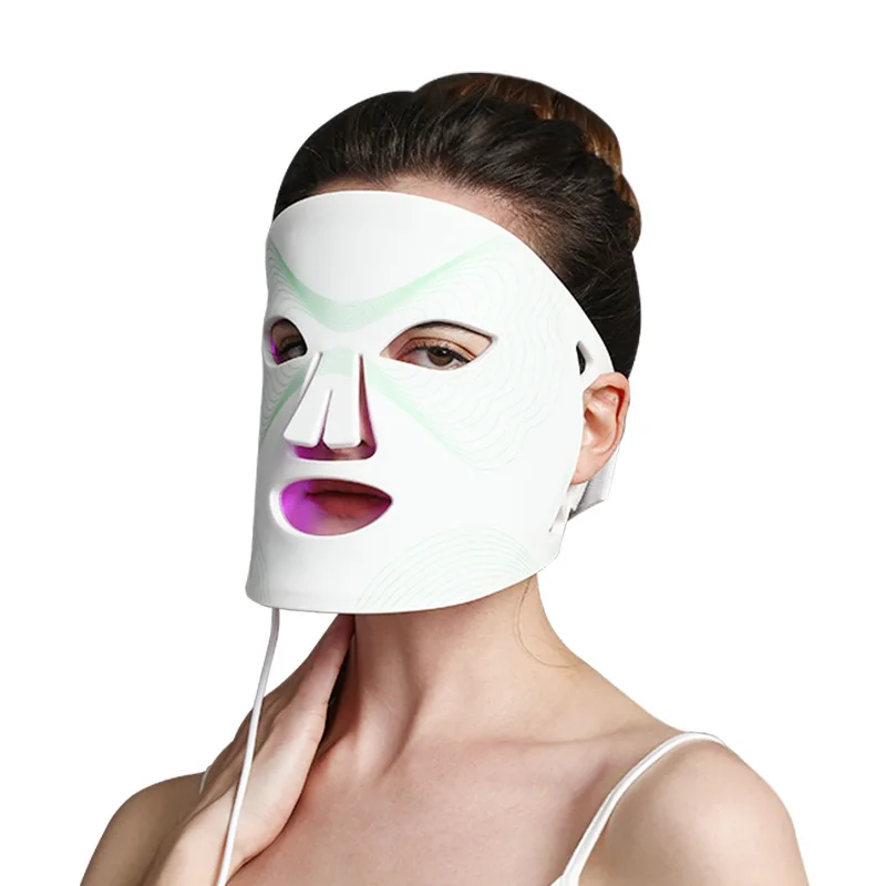 New arrival red led light therapy led face mask light therapy 7 colors red light mask for anti aging led silicone mask