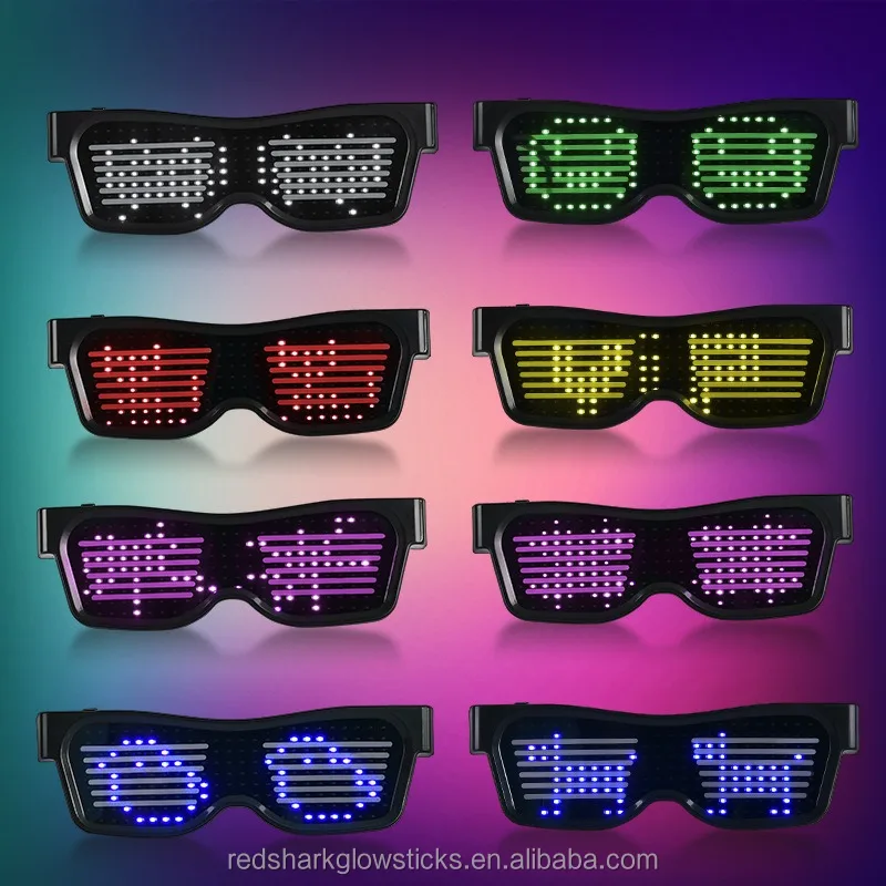 USB Charging Glasses App Control 22 Lamp Beads Led Glasses for Bar Parties