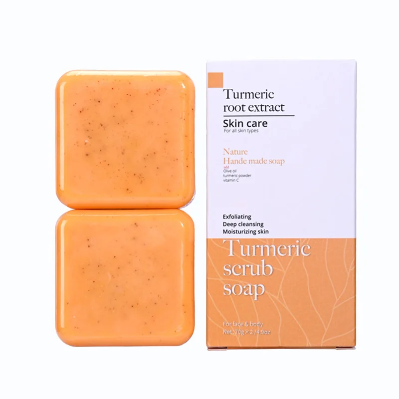 Adult Anti-Acne Kojic Acid Scrub Soap Coconut Fragrance Body Face Wash Nature Ingredient Papaya Floral Pattern Paper Style Bath