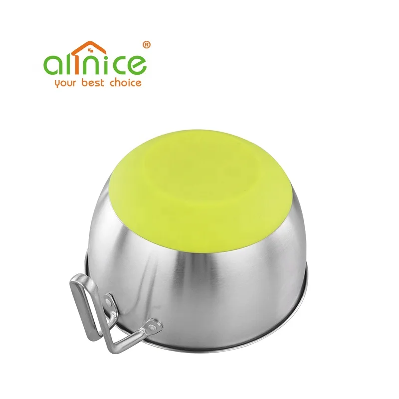 Wholesale Dish Washer Safe Stainless Steel Salad Bowls Mixing with Handle