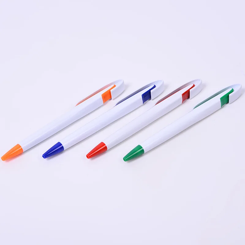 Promotional custom logo colorful wholesale plastic ballpoit pen for office school gift