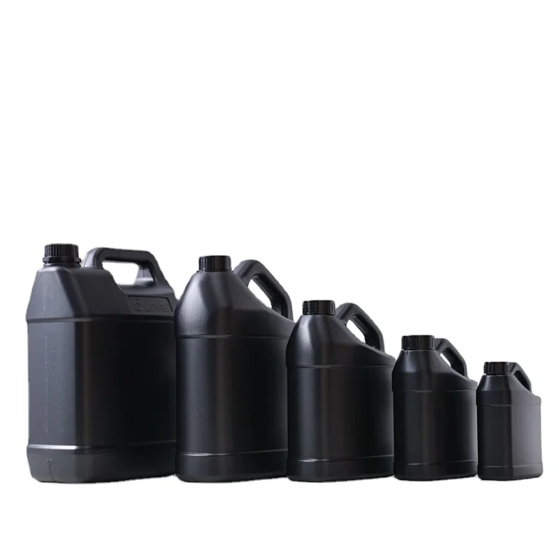 Оптовая продажа большой объем черный канистр из полиэтилена HDPE с завинчивающейся крышкой матовая отделка светостойкий масляный клей пластиковый барабан большая бутылка для клея