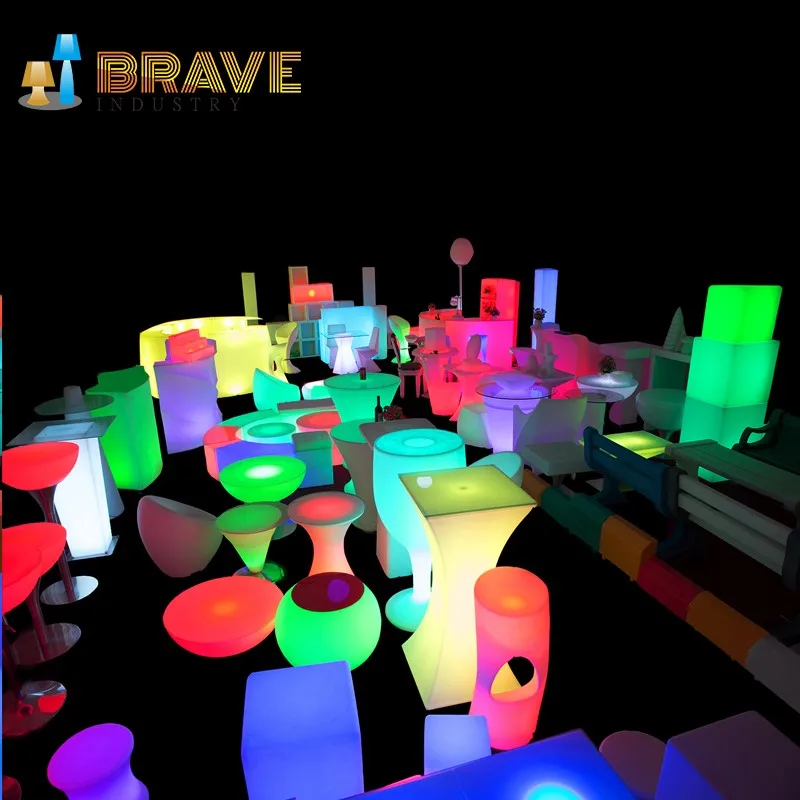 hot selling LED Cube Powered Outdoor Waterproof  garden RGB Decorative Light Cube Seat