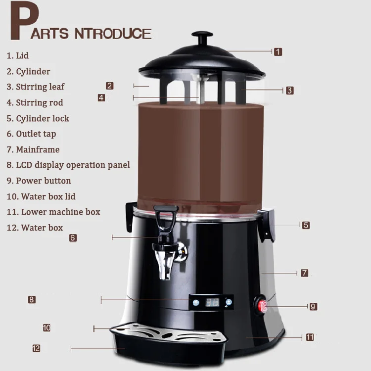 Multifunctional small chocolate making machine hot chocolate dispenser machine
