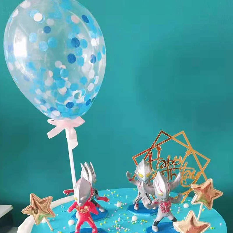 Hot selling golden silver pink confetti balloons, cake decorative sequins, transparent balloons