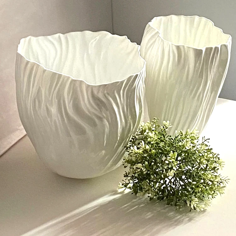new design flower vases custom design irregular ceramic vase