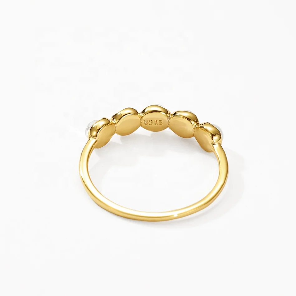 nagosa natural stone 18k gold vermeil 925 sterling silver moonstone rings women jewelry