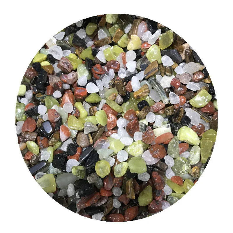 
Wholesale Natural Quartz Tumbled Stone color crystal gravel For Home Decoration 