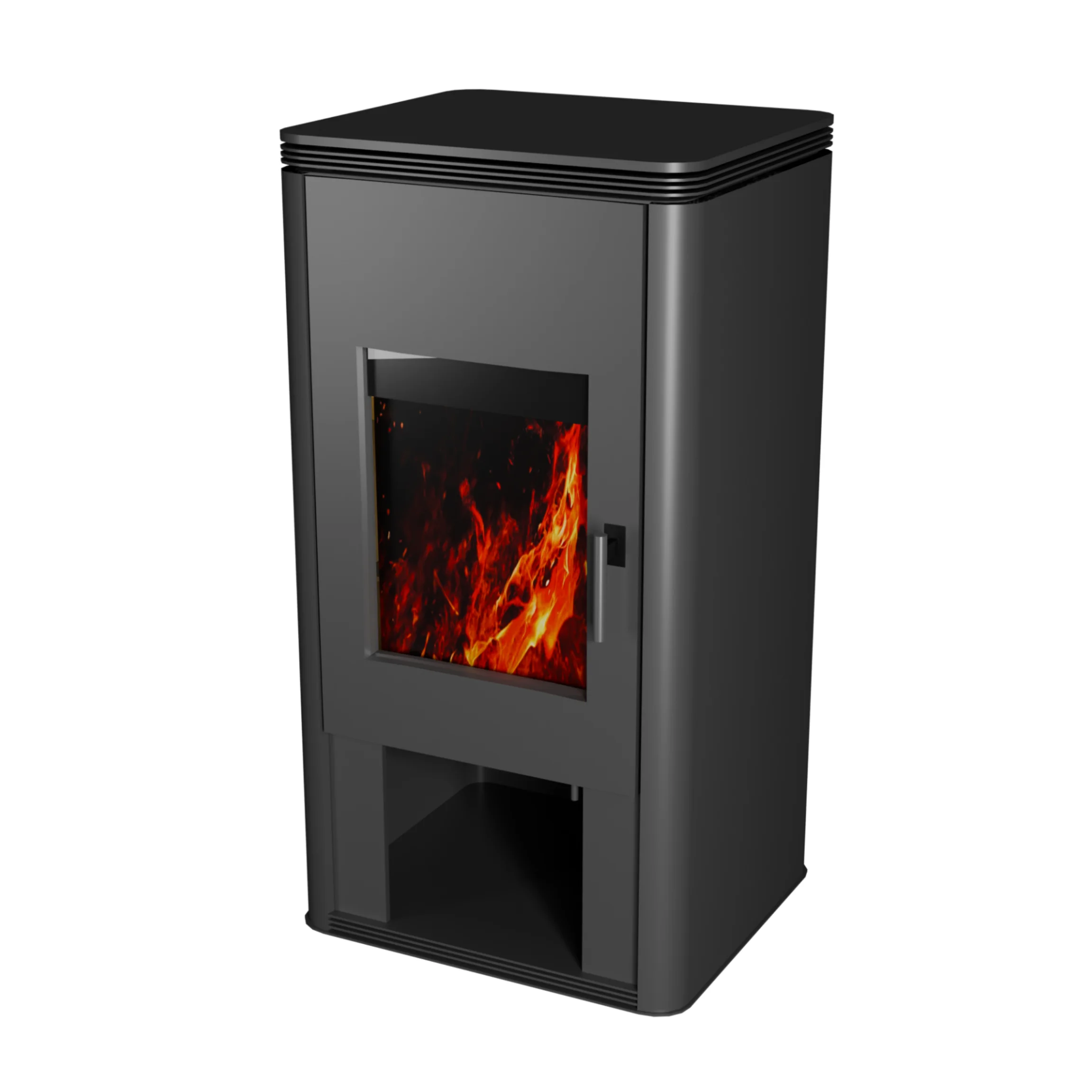 9.5KW High Efficiency Modern Style Cast Iron Wood Burning Stove for Home Heating in Living Room Fireplaces Firewood Fuel