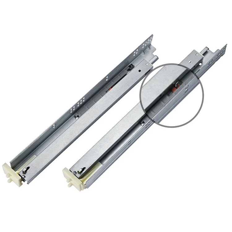 3-Fold American Style Push To Open Rebound Undermount Drawer Slides Track For Furnitures Hardware