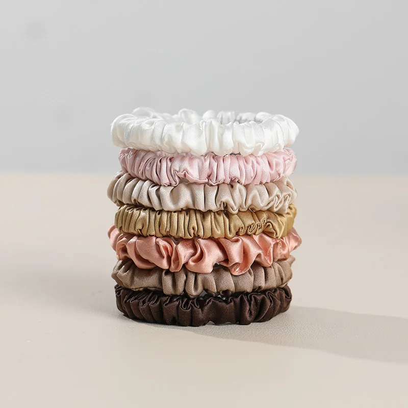 Заводские эластичные шелковые резинки для волос, резинки для волос из шелка тутового шелкопряда, резинки для волос 22 мм для женщин