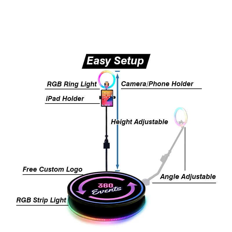 video selfie box photo booth low profile 360 photo booth ipad photo booth shell with printer stand plug