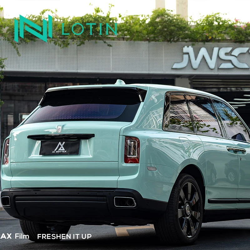 Factory Price Vinyl Sticker Self Adhesive Acid Green PVC Car Vinyl Wrap Wrapping Film 1.52*18m