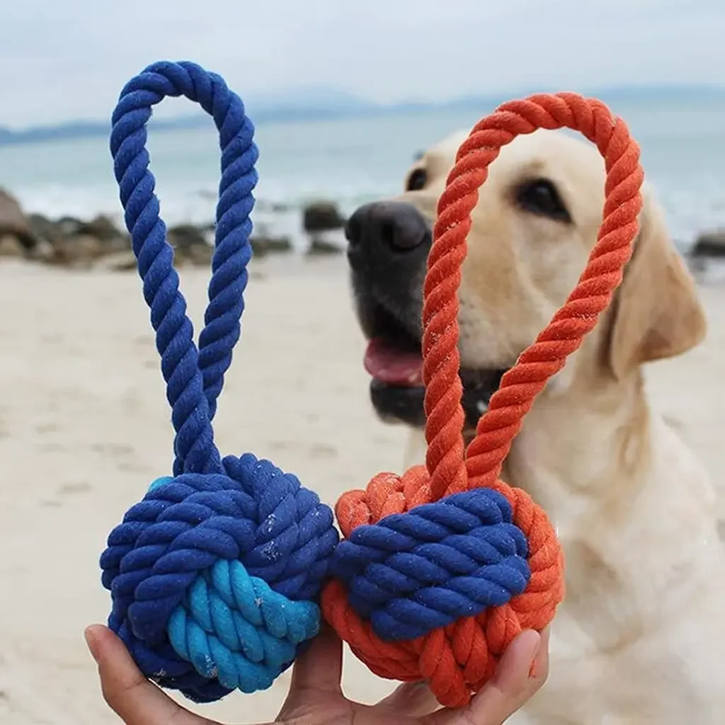 Activity Smart Pet Dog Rope Chewing Toy For Small And Medium Puppy Blend Cotton Bite Dog Ball Rope
