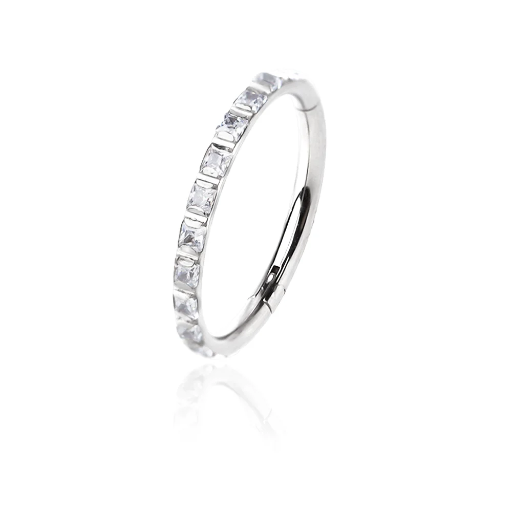 Wholesale High Quality Hinged Segment Ring Titanium Nose Piercing Hoop Nose Rings for Girls