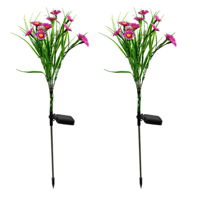 Daisy Solar Garden Sun Power Floral Multiple Color Decorative Flower Lamps for Yard Villa Them Park Holiday Outdoor Lighting