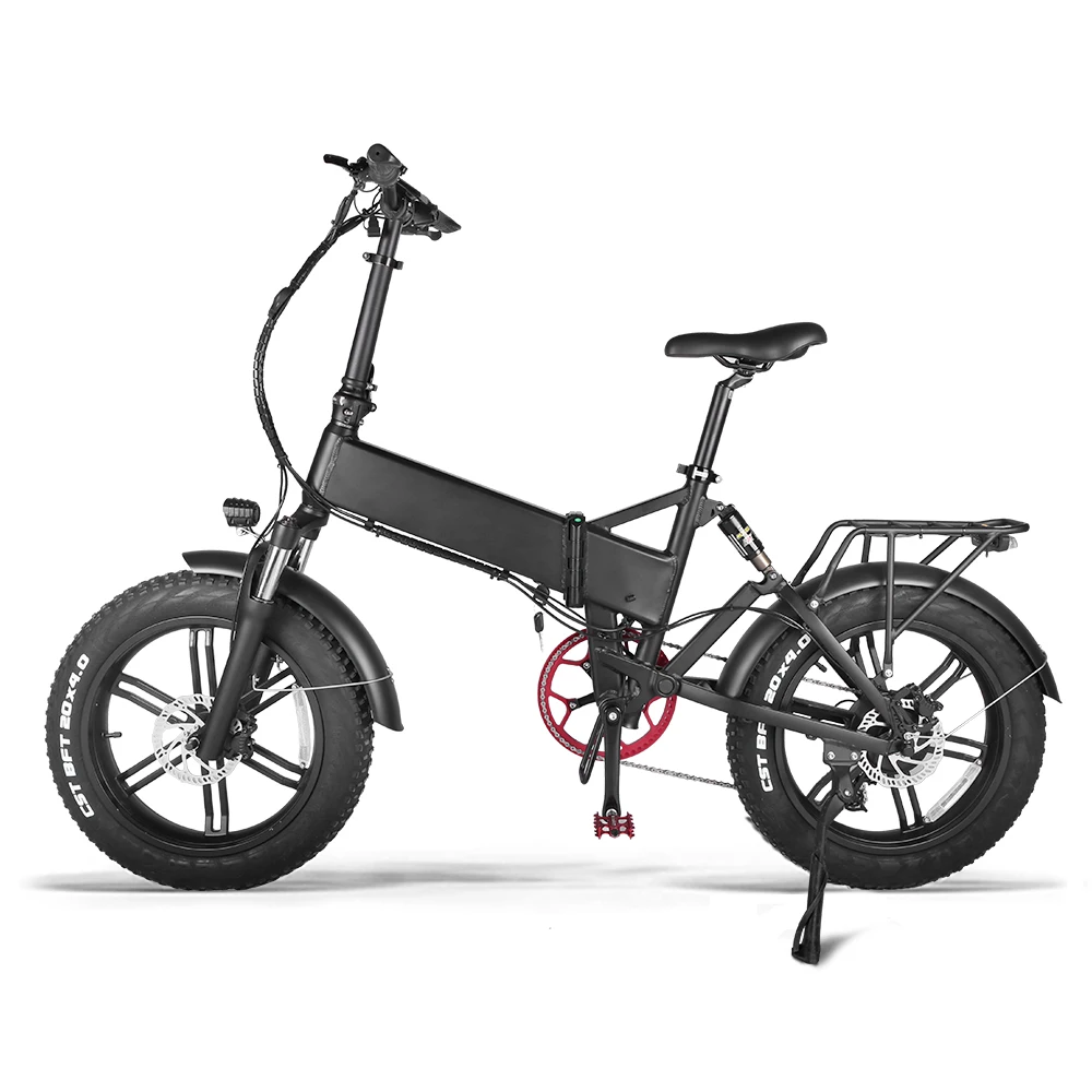  Электрический цикл Складная Байк способный преодолевать Броды 48V 750W Интегрированный задний мотор для центрального движения литиевая батарея 17.5ah 20-дюймовый электрический велосипед с Crusier режим