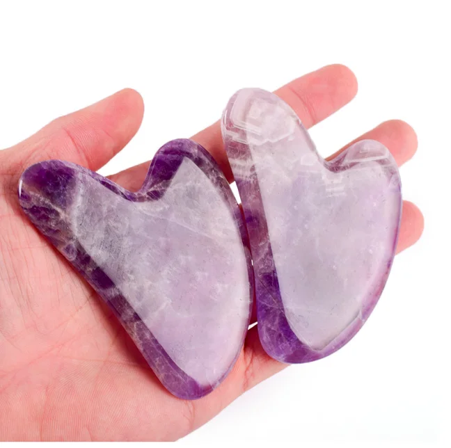 body custom jade amethyst gua sha horn
