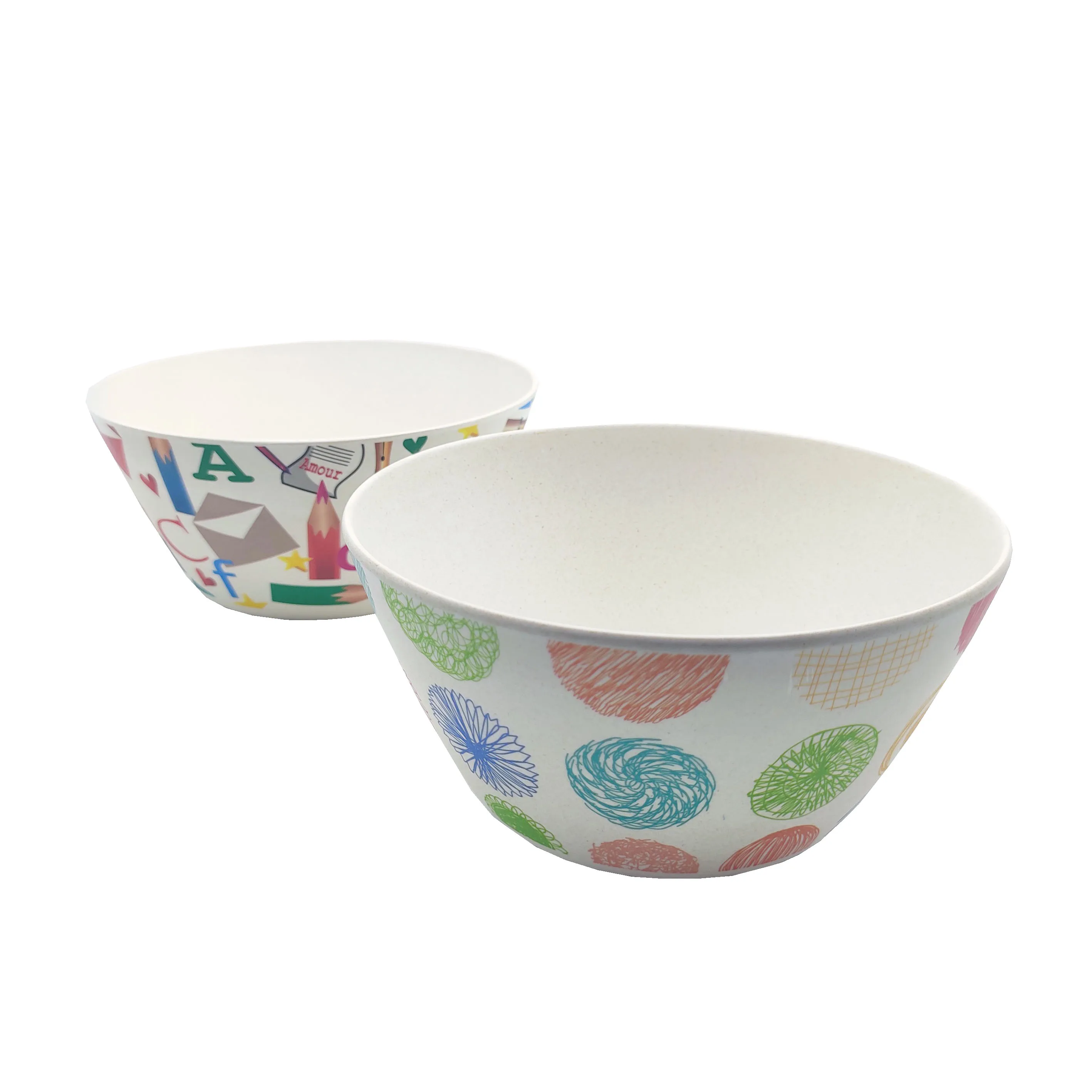 Baby Bamboo Fiber Tableware Food Grade Bamboo Fiber Kids Dinner Set Bamboo Fiber Tray