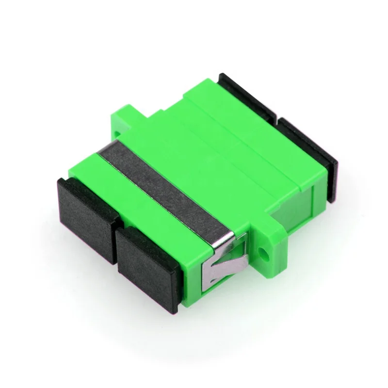 Factory price SC-SC APC SM Duplex Green 2core  fiber optic coupler Connector Duplex Fiber Optic Adapter