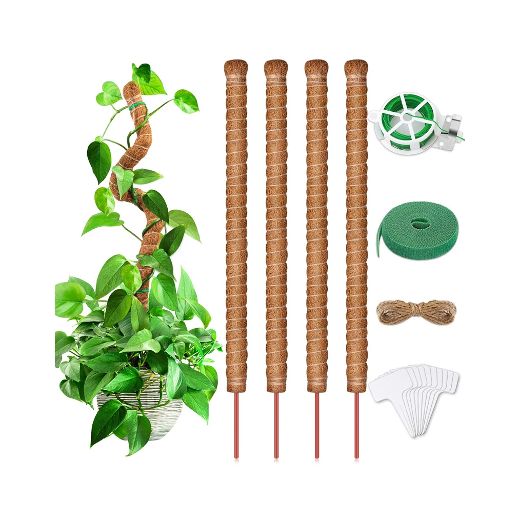 Natural Poles Plant Support Sticks Wholesale Pole Pvc Growing 16 Inches Moss
