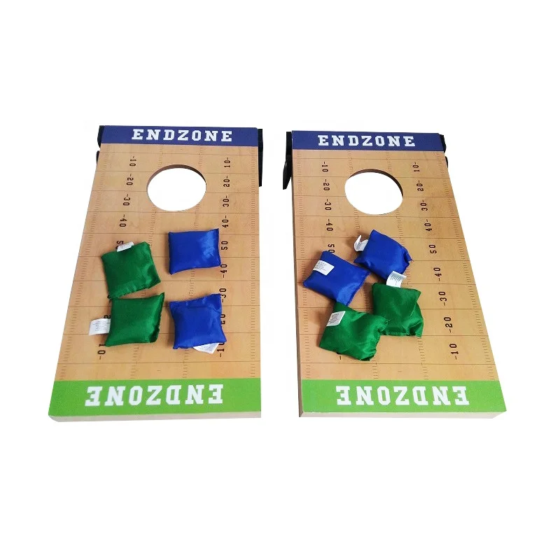 
Amazon Hotsale Funny Yard Bean Bag Toss Game Customized Wood Cornhole Boards Tic Tac Toes 2 IN 1 Game Set 