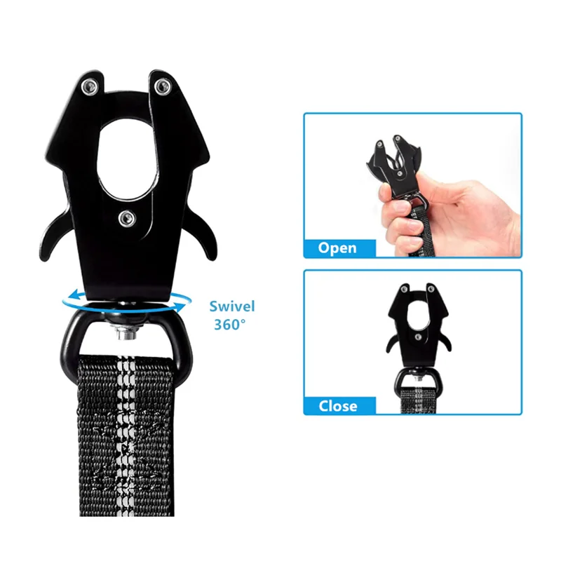 Small Quick Release Lock Snaps Swivel Carabiner Buckle Frog Clip Dog Leash