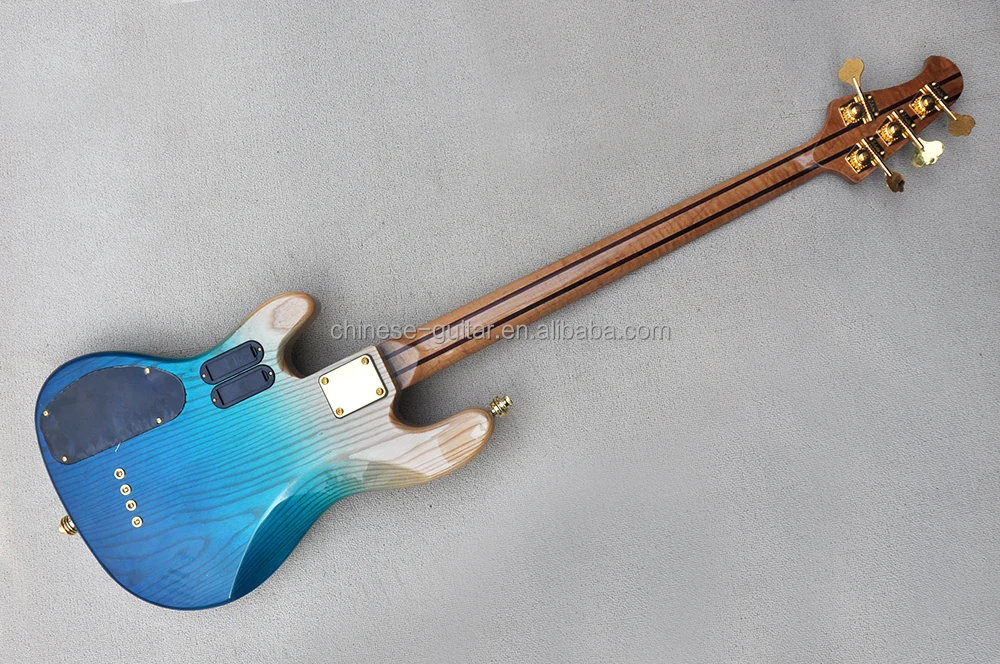 Flyoung 4 strings electric Bass Guitar Roasted Maple Neck Bird eye maple fretboard active bass Wilkinson pickups