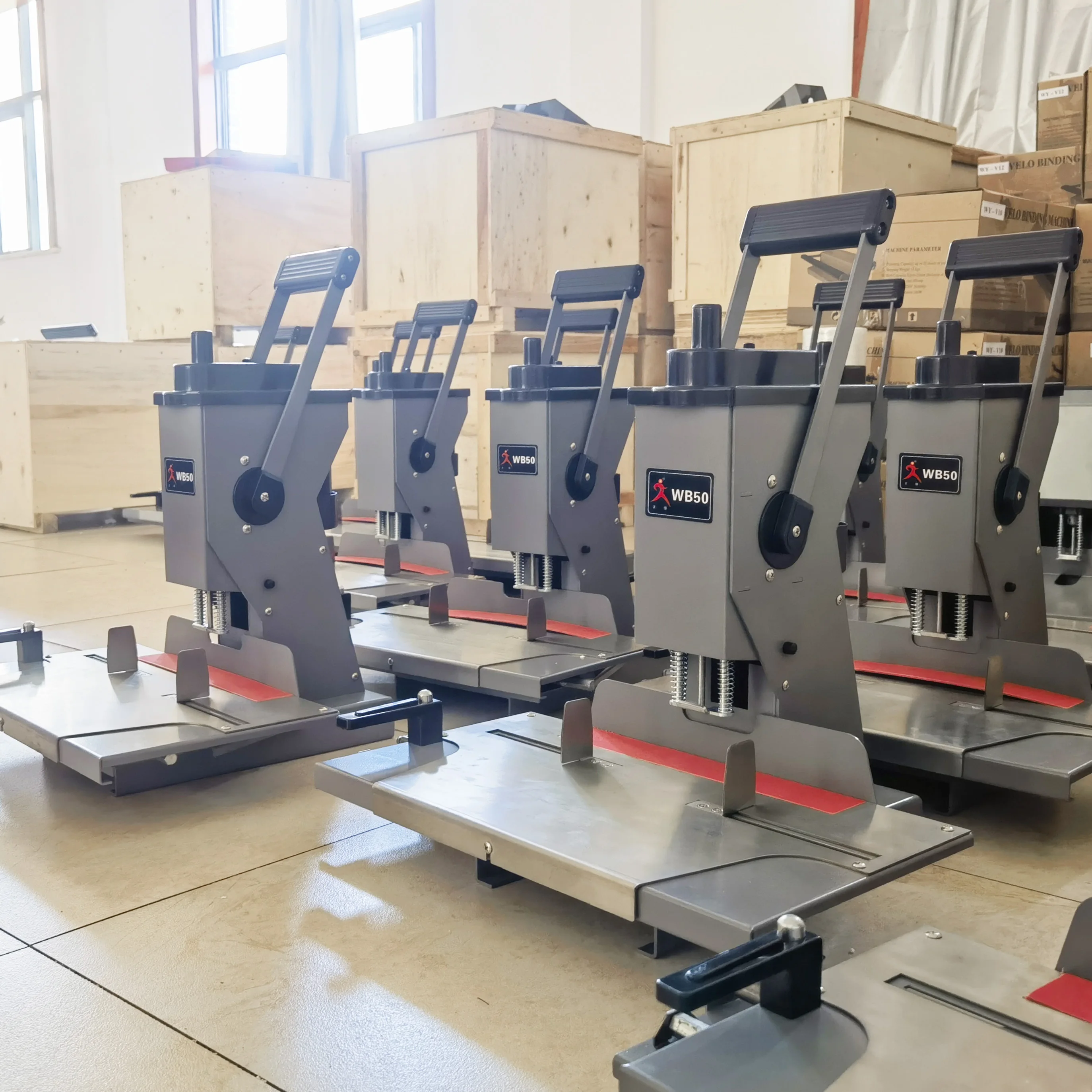 WB50 Electric Single Hole Paper Drilling Machine With Movable Plate Paper Hole Punch For Notebook