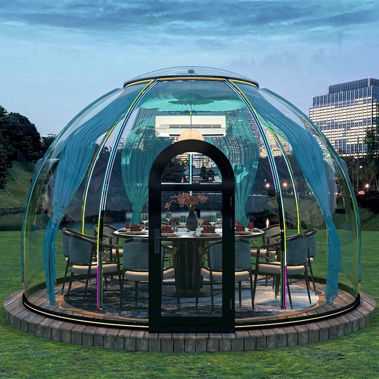Full House Outdoor Fiberglass Sunroom Winter Fiberglass Dome Polycarbonate House Kits