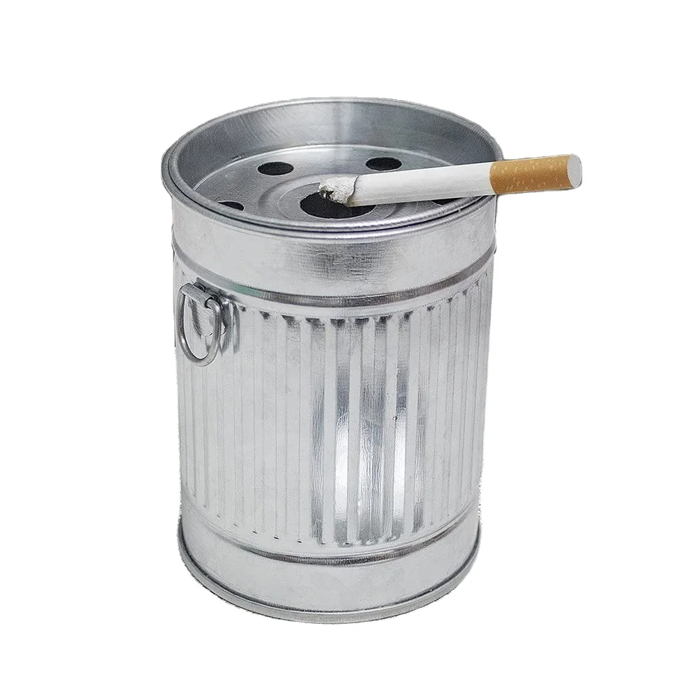 Factory Wholesale High Quality Galvanized Ashtray Bucket Garbage with Lid
