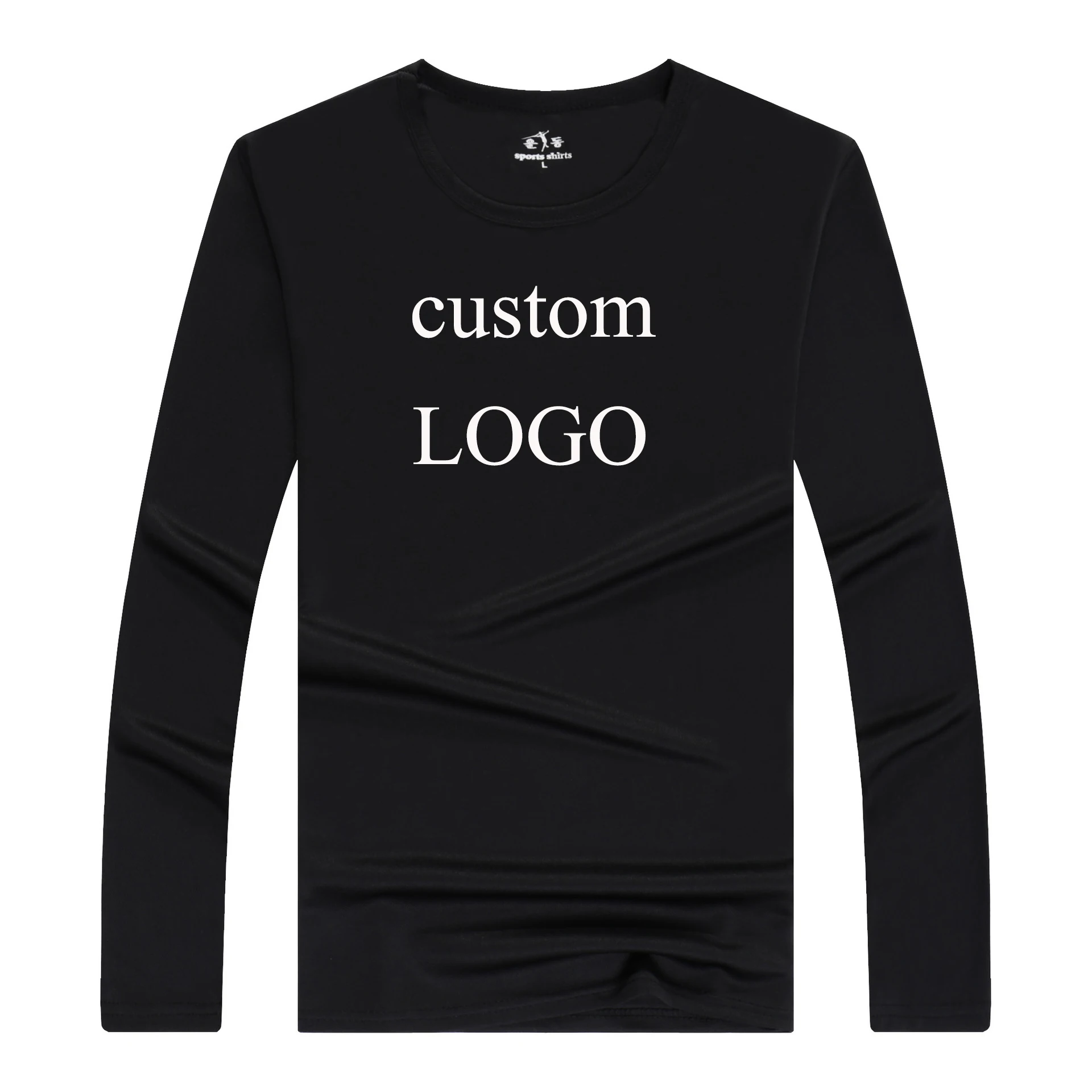 Fashion Cheap Custom Sublimation Print Men Dry Fit quick-drying t-shirt 100% Polyester T Shirt men long sleeve t shirt