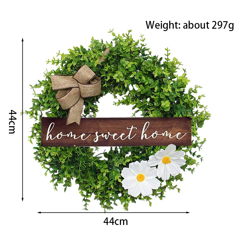 Artificial Christmas Wreath With Truck Merry Christmas Front Door Ornament Wall Artificial Pine Garland for Party Decor