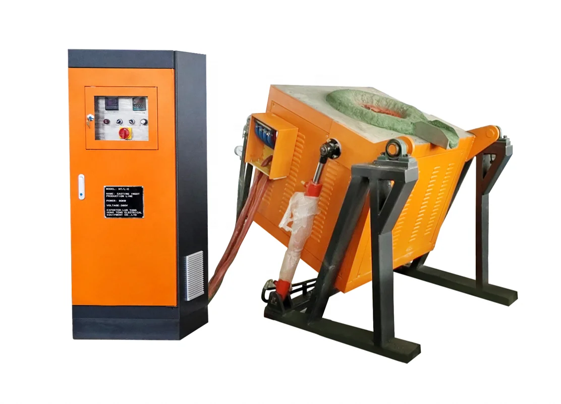 Judian 50kg mini SCR medium frequency electric induction melting furnace for smelting aluminum scrap waste recycling machine