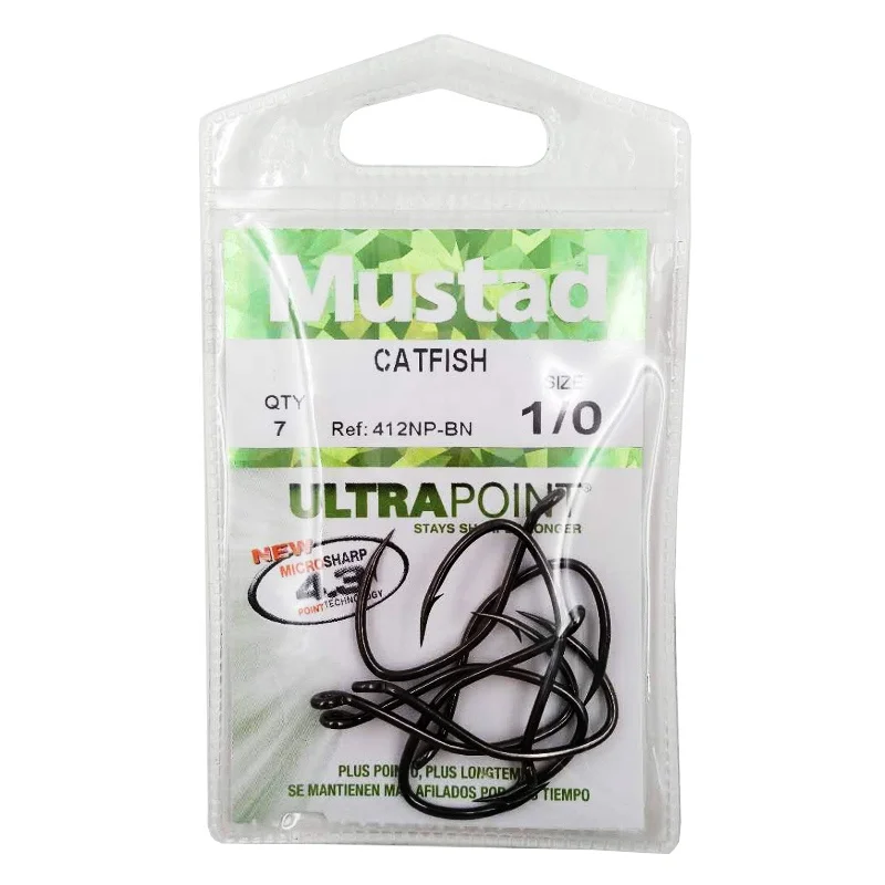1 упак./лот Mustad бронзовых морских рыболовных крючков 412NP-BN сома из углеродистой стали wedkars два Peche море Карп Anzol
