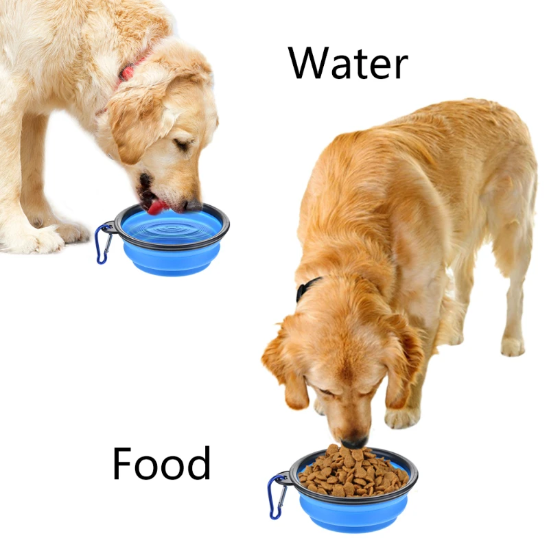 350ML/1000ML Foldable Silicone Pet Bowl Portable Puppy Food Container Foldable Feeder