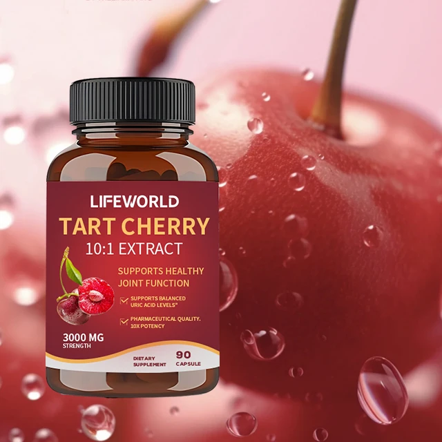 OEM/ODM Herbal Supplement Uric Acid Cleanse Support Tart Cherry Capsules For Joint and Kidney Support