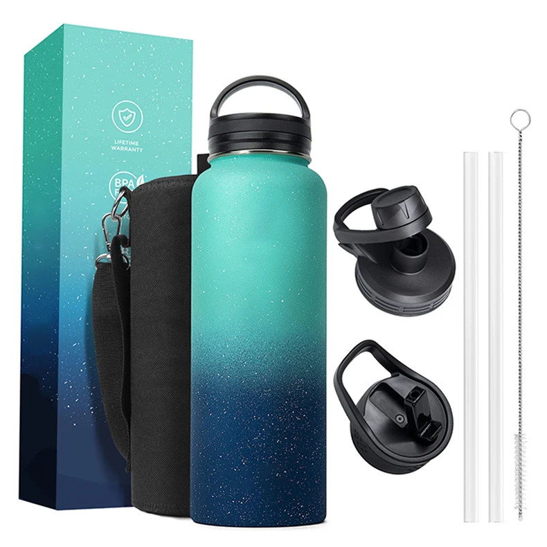 Лидер продаж на Amazon, Вакуумная бутылка для воды с двойными стенками для спортзала, Изолированная уличная бутылка для воды из нержавеющей стали 304 на заказ