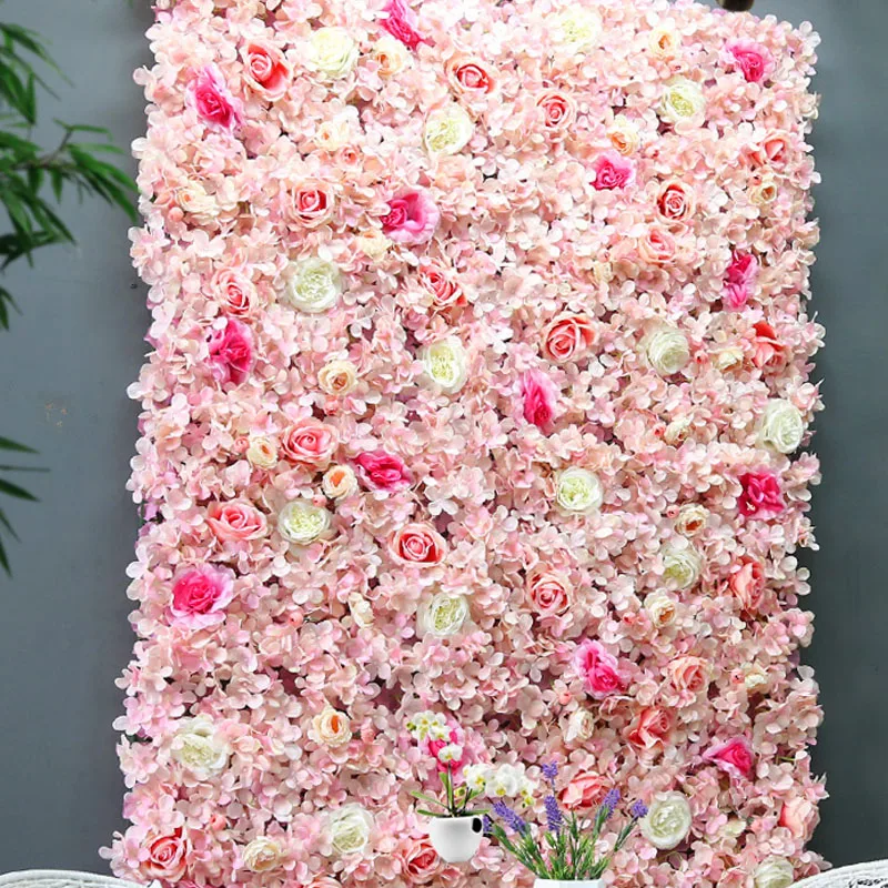 Newly artificial flower garland flower wall panel wedding decoration backdrop preserved flower wall